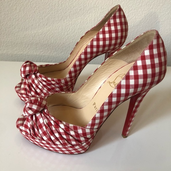 Christian Louboutin Greissimo Gingham Pumps - Picture 3 of 4